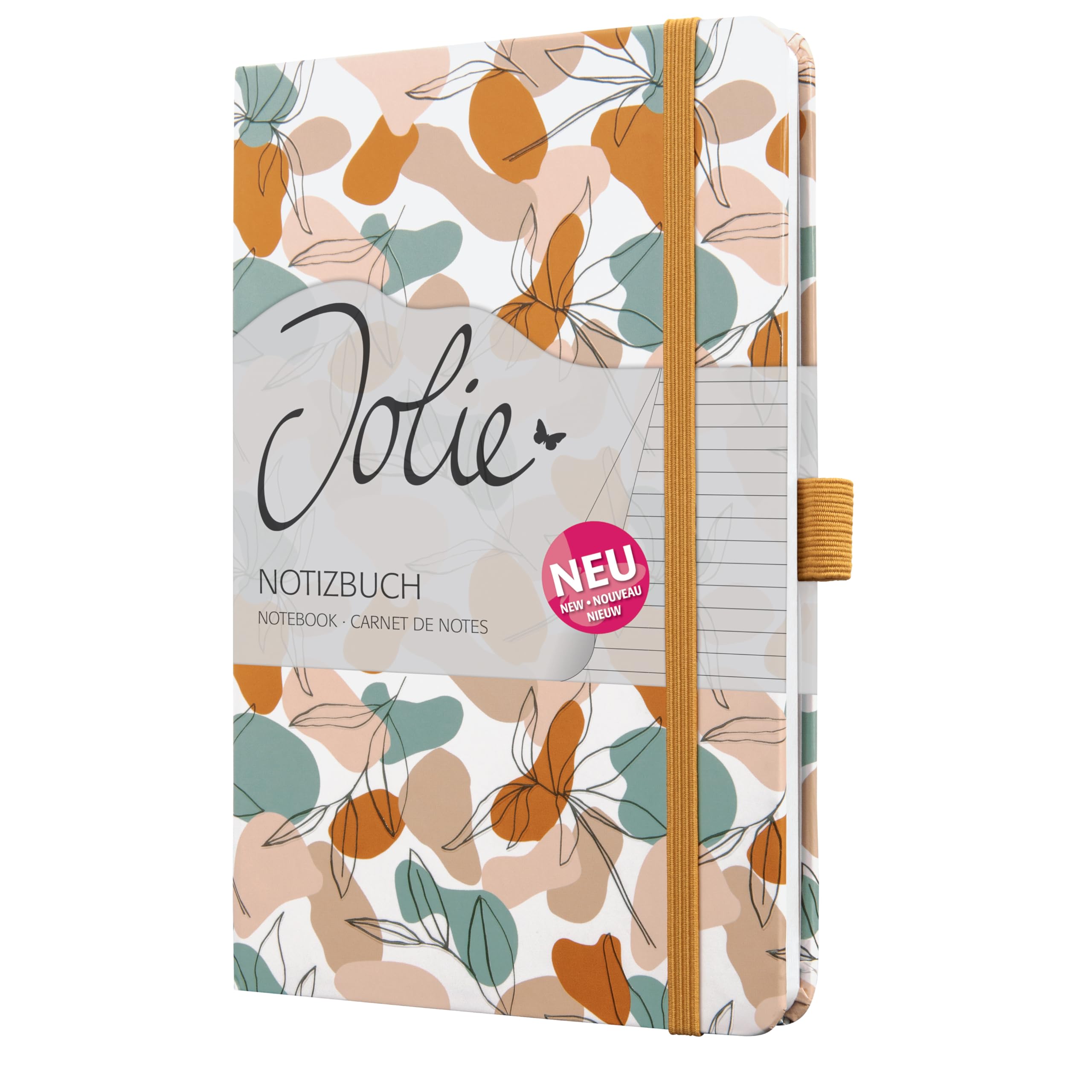 sigel-jolie-notizbuch-a5-liniert-hardcover-autumn-linear-leaves image 6