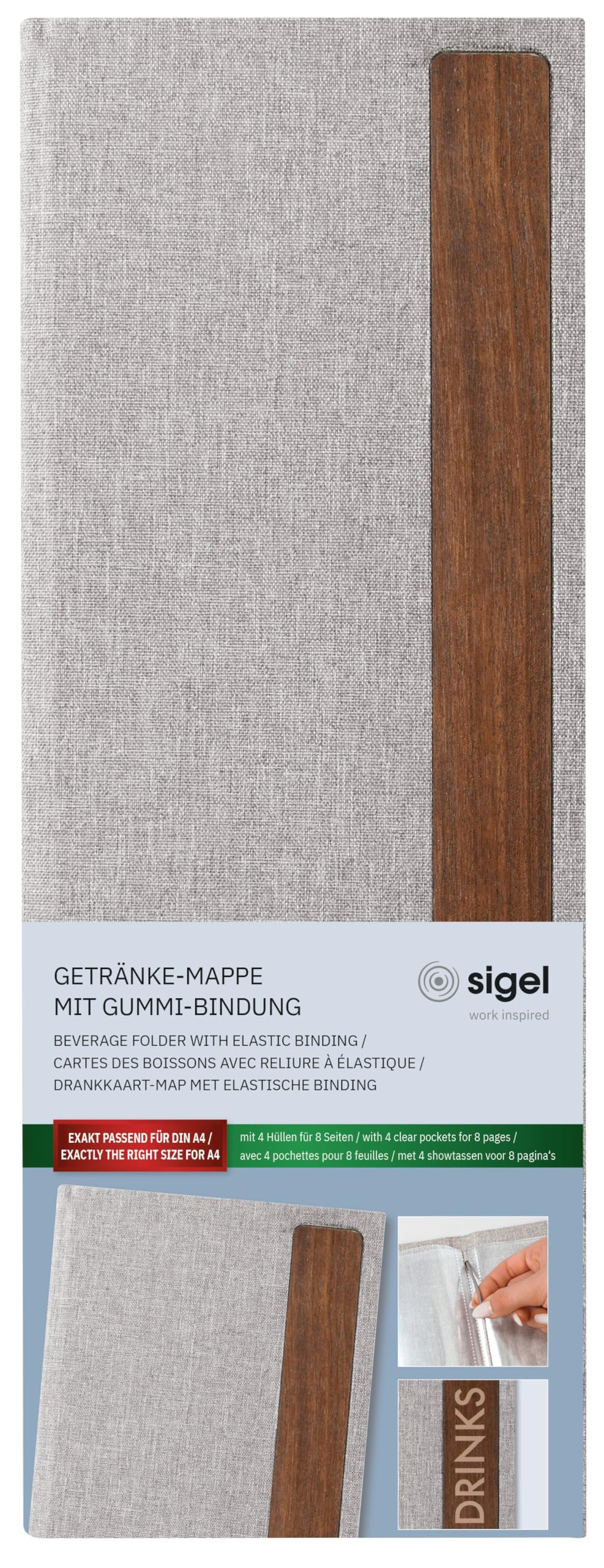 sigel-drinks-getr-nkemappe-1-2-a4-hellgrau-braun image 8