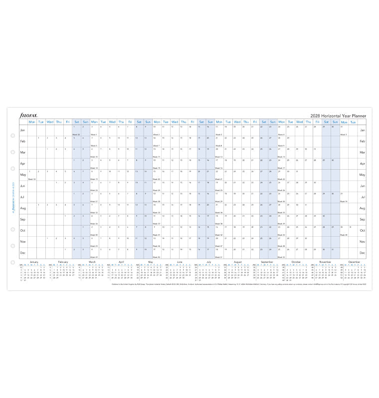 filofax-jahresplaner-englisch-a5-2028-leporello-einlage image 4