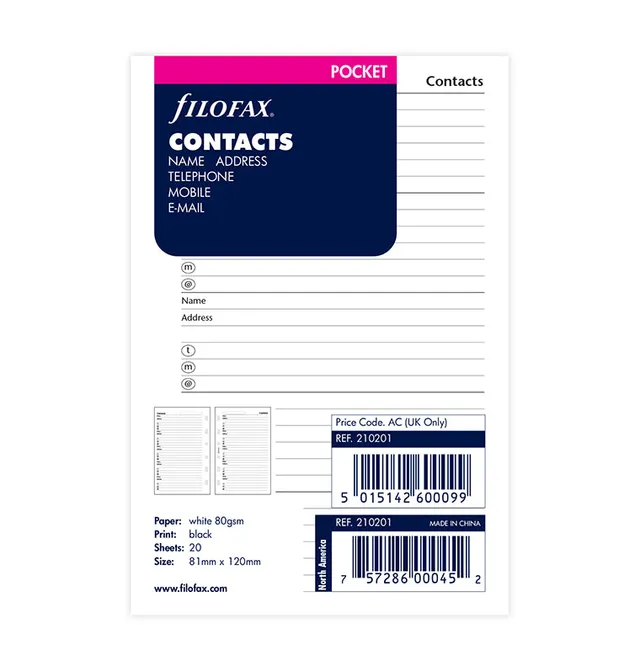 filofax-kontakte-englisch-wei-pocket-20-blatt image 1