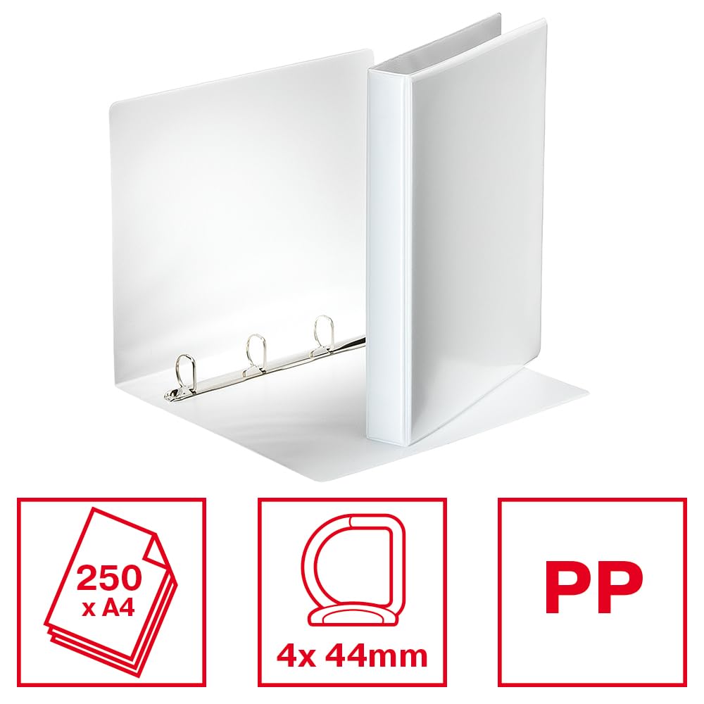 esselte-49702-pr-sentations-ringbuch-a4-pp-4-ringe-25-mm-wei image 2