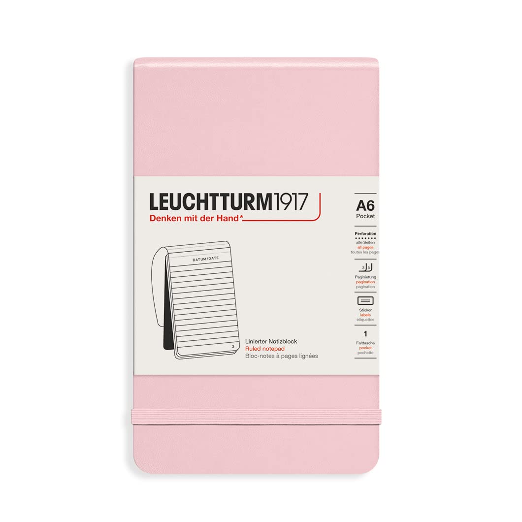 leuchtturm1917-notizblock-pocket-a6-hardcover-liniert-puder image 1