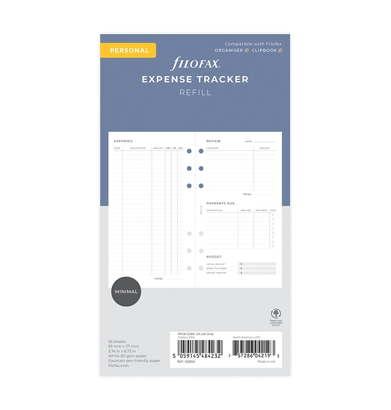 filofax-expense-tracker-personal-ausgabenplaner-einlage image 1