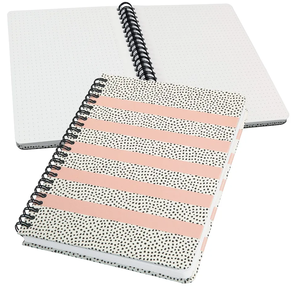 sigel-jolie-spiralblock-sweet-dots-a5-dotted-120-seiten-rosa-wei image 1