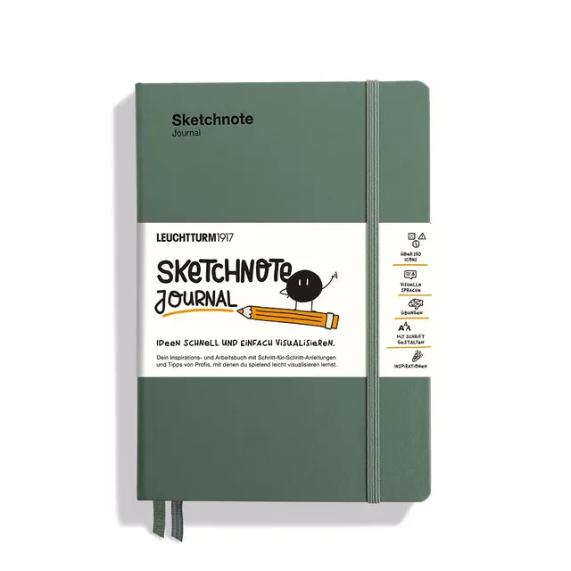 leuchtturm1917-sketchnote-journal-a5-deutsch-olive image 1