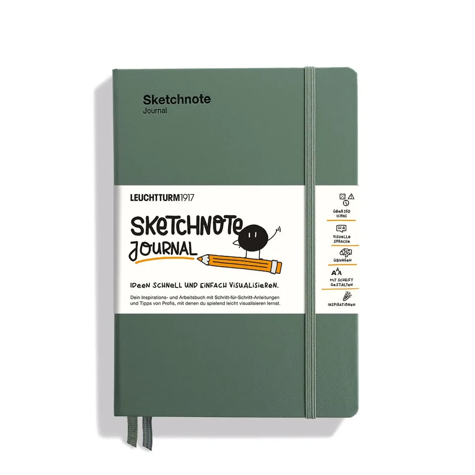 leuchtturm1917-sketchnote-journal-a5-deutsch-olive image 1
