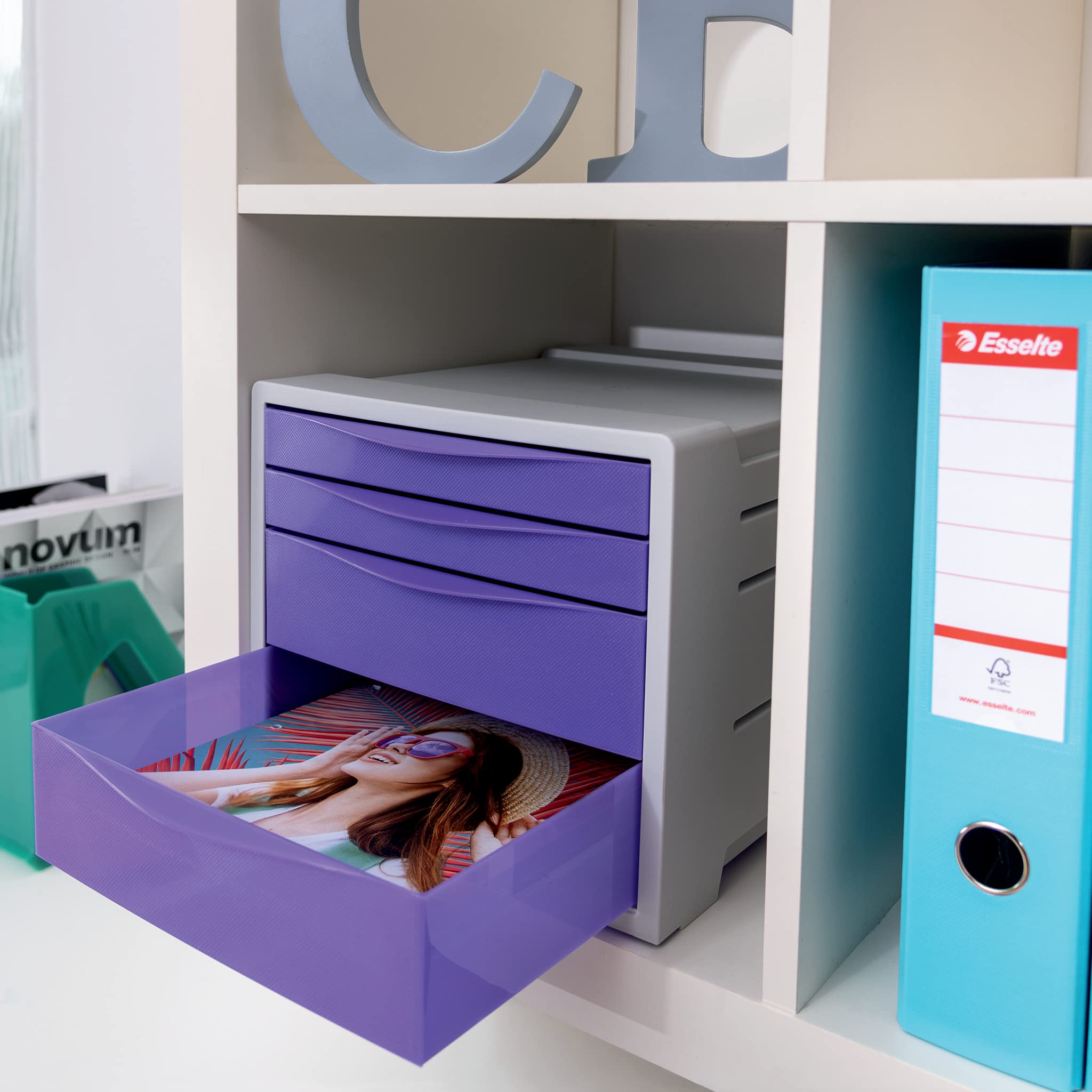 esselte-colour-breeze-schubladenset-4-schubladen-lavendel-628458 image 2