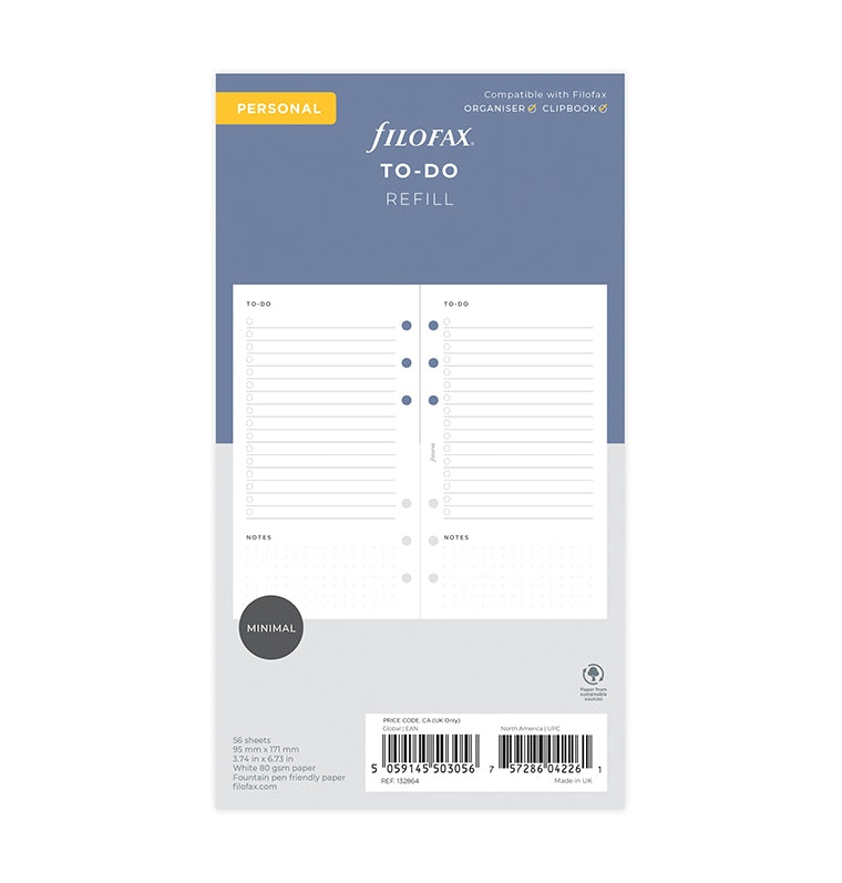 filofax-to-do-einlage-personal-minimal-aufgabenliste-mit-notizbereich image 1