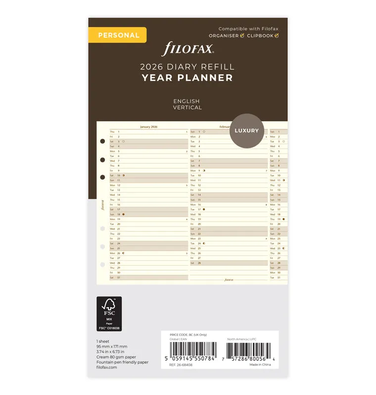 filofax-jahresplaner-2026-personal-englisch-cotton-cream-leporello image 1