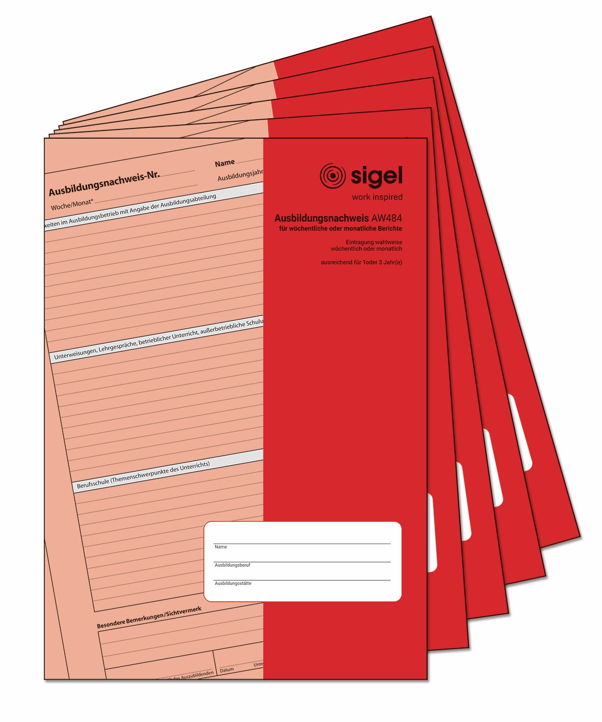 sigel-aw484-ausbildungsnachweisheft-a4-berichtsheft-28-blatt image 7