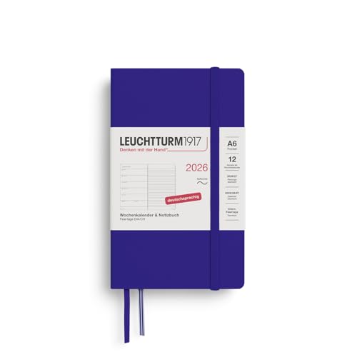 leuchtturm1917-wochenkalender-notizbuch-pocket-a6-2026-ink-deutsch-softcover image 4
