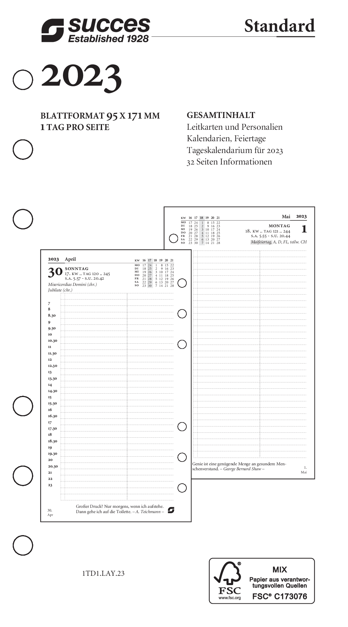 time-system-succes-standard-jahresbox-1-tag-pro-seite-deutsch-2026 image 2