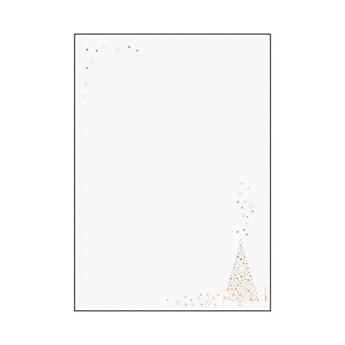 sigel-weihnachtsbriefpapier-golden-tree-a4-100-blatt-mit-goldpr-gung image 6