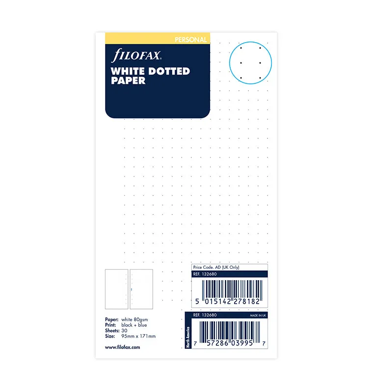 filofax-dotted-journal-personal-refill-punktkarierte-organiser-einlage image 1