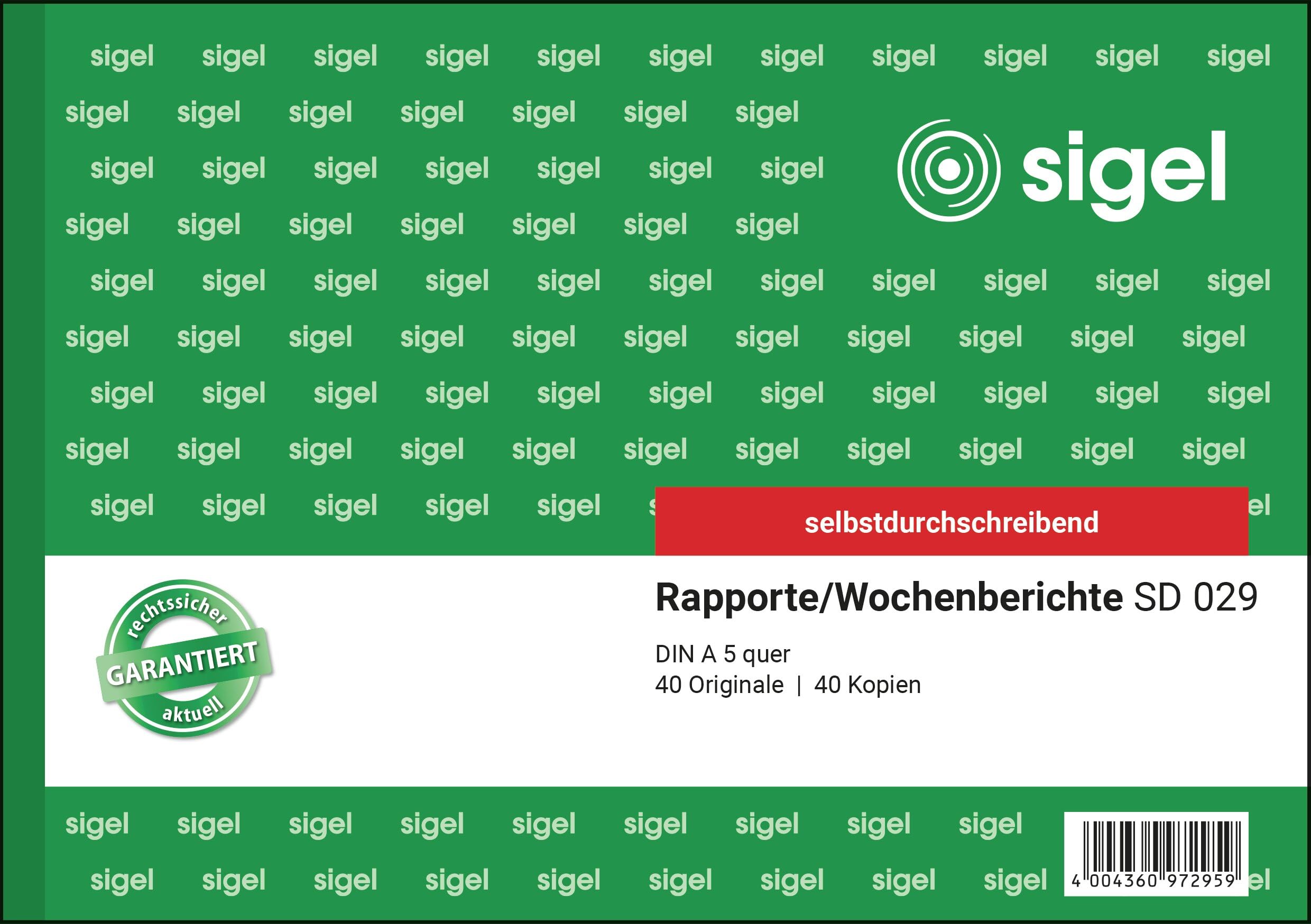 sigel-rp517-rapport-wochenbericht-a5-quer-100-blatt image 8