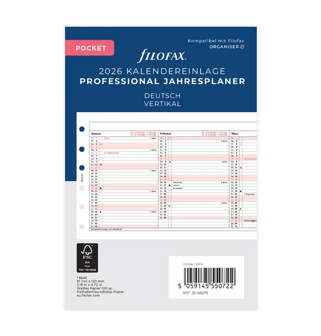 filofax-jahresplaner-deutsch-pocket-2026-professional image 1