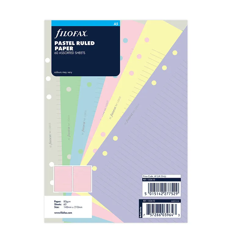 filofax-notizpapier-a5-pastel-liniert image 1