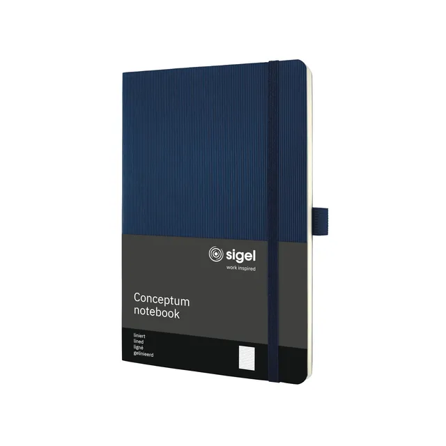 sigel-conceptum-premium-notizbuch-a5-liniert-blau-softcover image 1