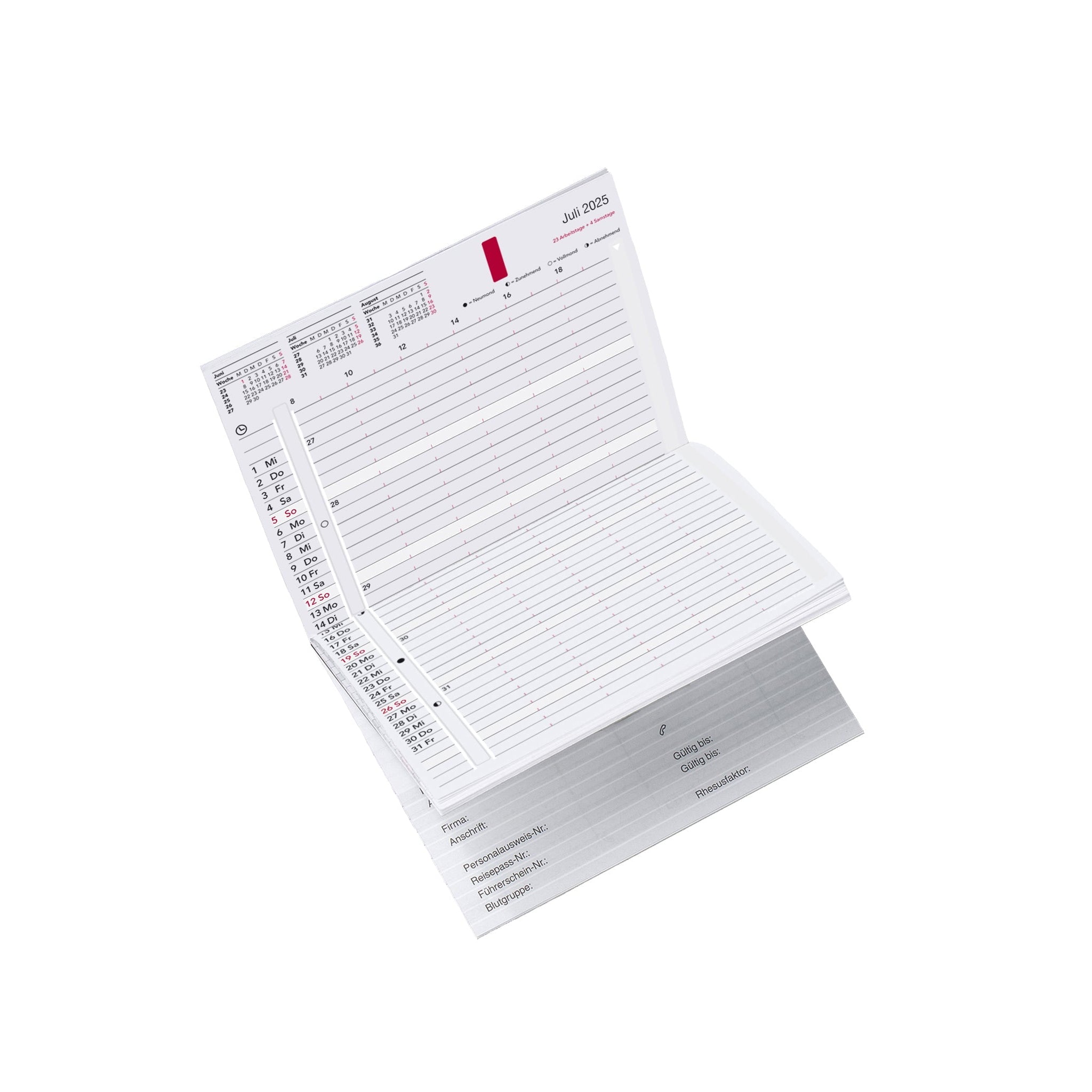time-system-rem-taschenkalender-2026-en-uk-woche-2-seiten-hardcover image 3