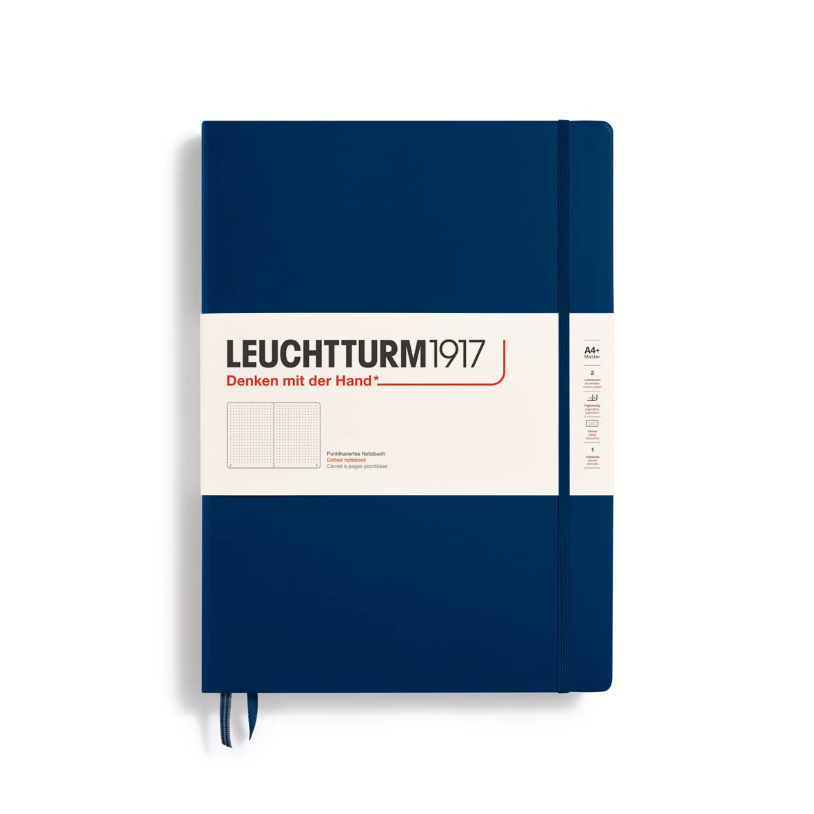 leuchtturm1917-notizbuch-master-classic-a4-hardcover-marine-dotted-233-seiten image 1