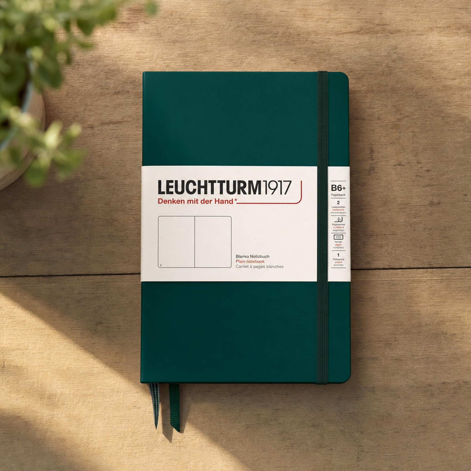 leuchtturm1917-notizbuch-b6-hardcover-forest-green-blanko image 3