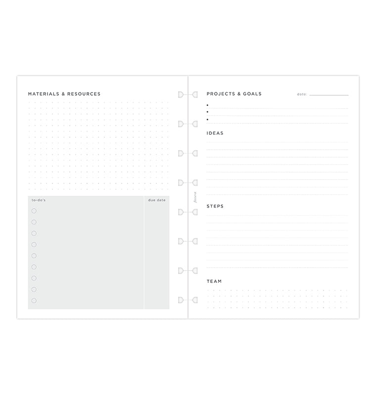 filofax-notebook-a5-projects-goals-tracker-einlage image 5