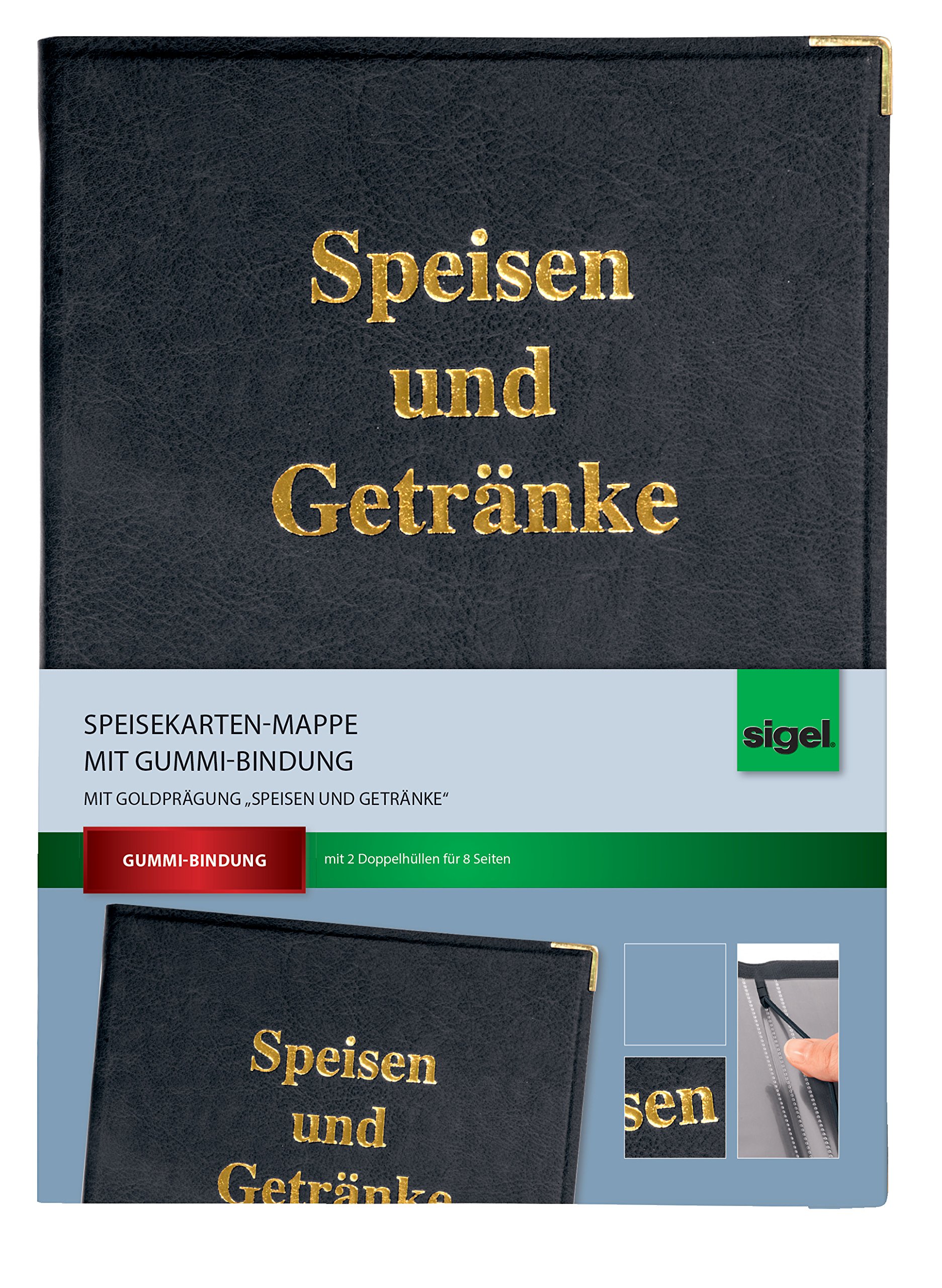 sigel-sm100-5-speisekarten-mappen-a4-mit-gummi-bindung-5er-pack-schwarz-goldpr-g image 8