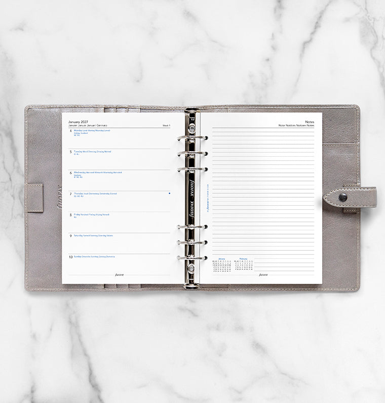 filofax-kalendereinlage-2027-a5-1-woche-1-seite-notizen-multilingual image 3