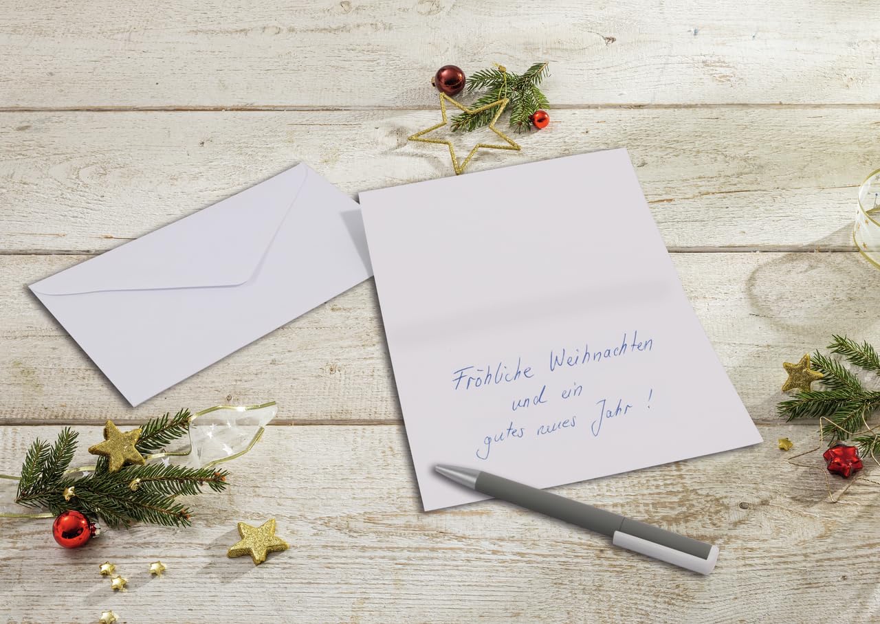 sigel-weihnachtskarten-snowflake-serenity-a6-25-karten-mit-umschl-gen image 3
