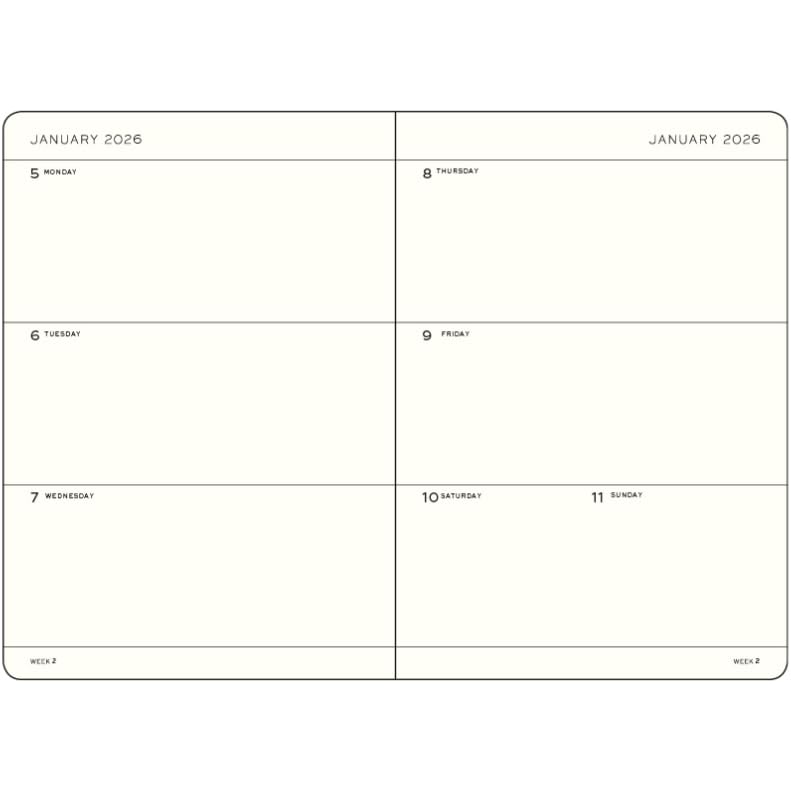 leuchtturm1917-wochenkalender-pocket-a6-2026-softcover-deep-sea-englisch-372750 image 5