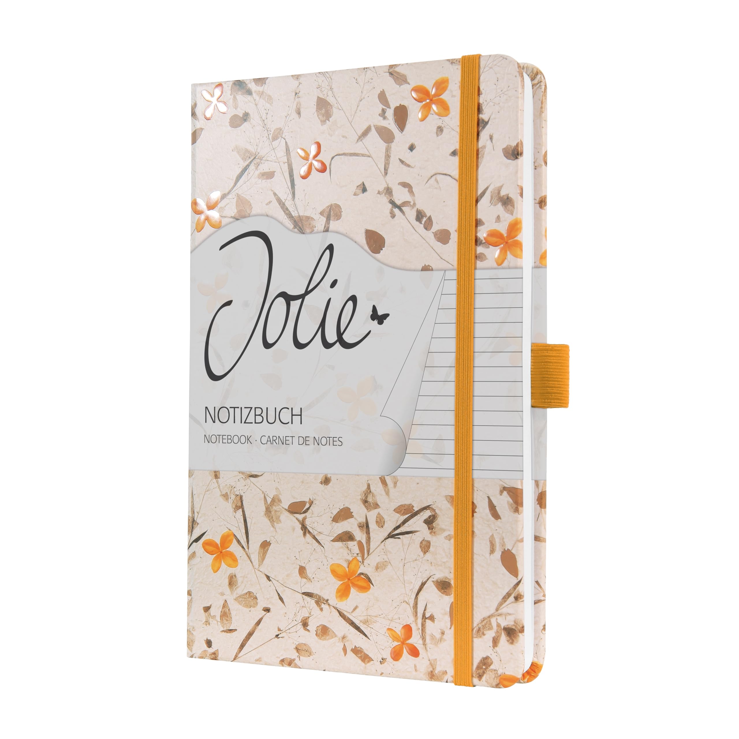 sigel-jolie-notizbuch-bloom-yellow-a5-liniert-hardcover-beige-gelb image 7