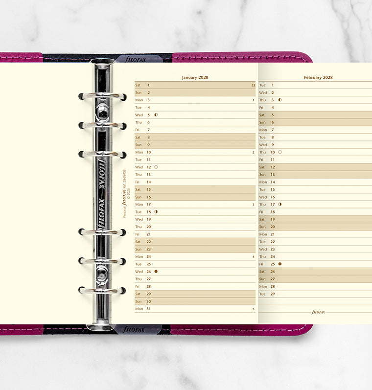 filofax-jahresplaner-englisch-personal-2028-cotton-cream-leporello image 2