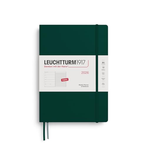 leuchtturm1917-wochenkalender-notizbuch-2026-composition-b5-hardcover-forest-gre image 2