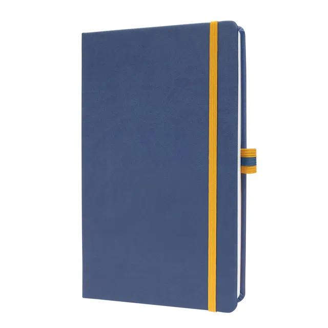 sigel-linescape-notizbuch-a5-liniert-hardcover-blau-gelb-176-seiten-vegan image 1