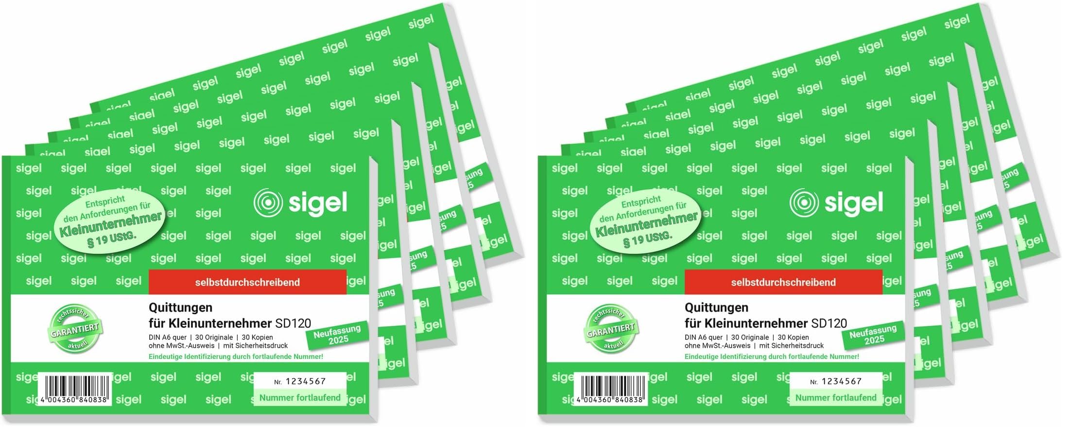 sigel-quittungsblock-kleinunternehmer-a6-quer-2x30-blatt-5-st-ck image 5