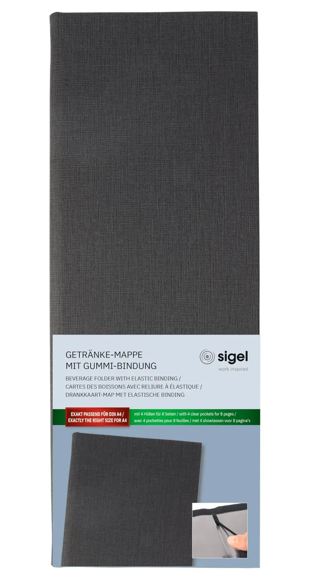 sigel-getr-nkemappe-barformat-1-2-a4-anthrazit-mit-gummi-bindung image 1