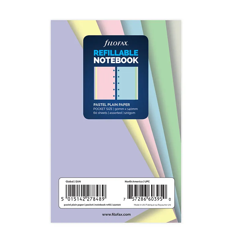 filofax-notebook-pocket-pastel-blanko-einlagen-bunte-seiten image 1