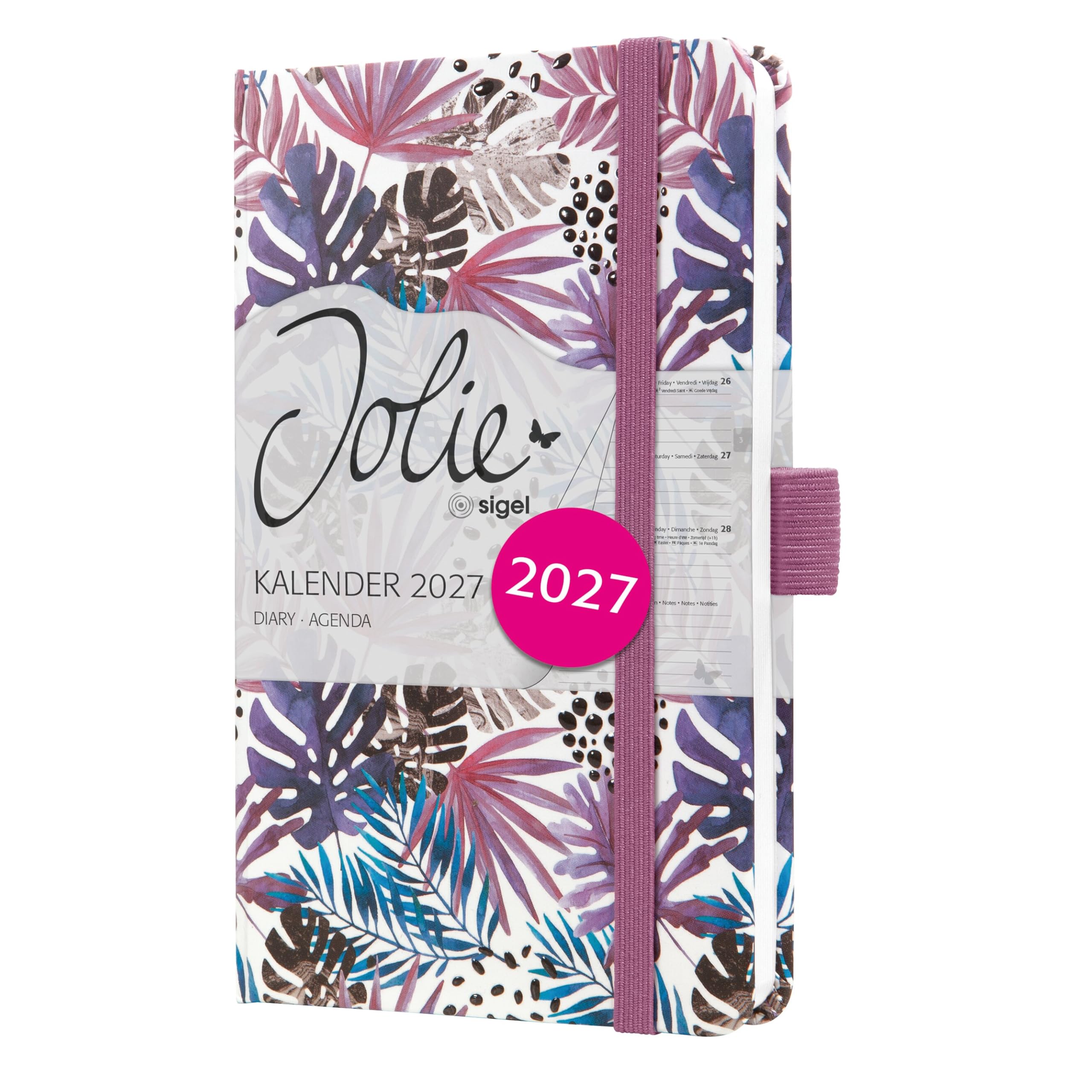sigel-jolie-wochenbuchkalender-2027-enchanted-nature-a6-hellgr-n-hardcover image 7