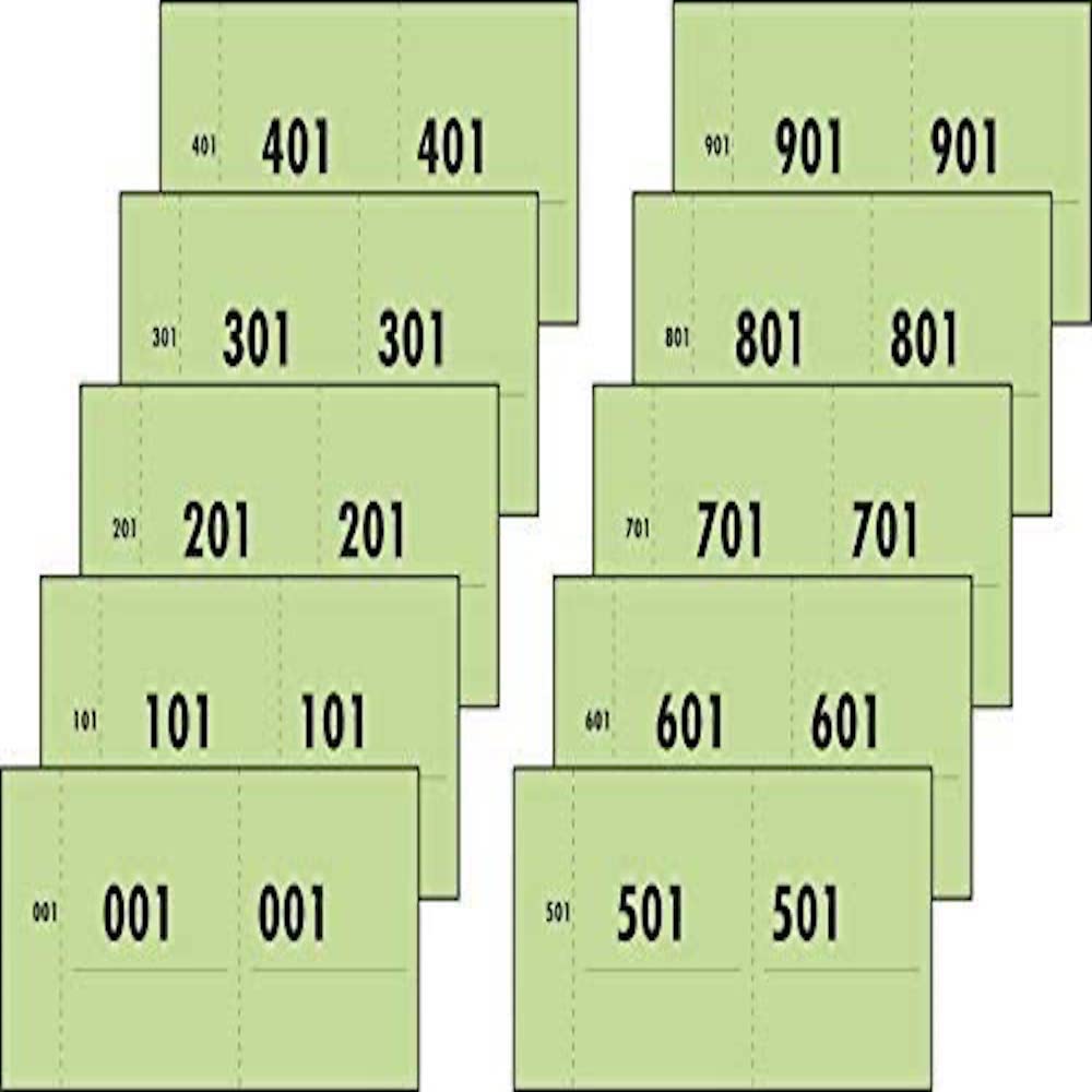 sigel-nummernblock-gr-n-wertmarkenblock-1-1000-10x-100-abrisse image 1