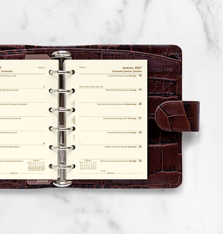 filofax-kalendereinlage-1-woche-1-seite-multilingual-pocket-2027-cotton-cream image 2