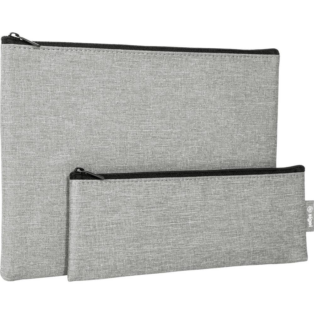 sigel-taschen-organizer-2er-set-hellgrau-rpet-filz-25-x-18-cm-und-22-x-8-cm image 1