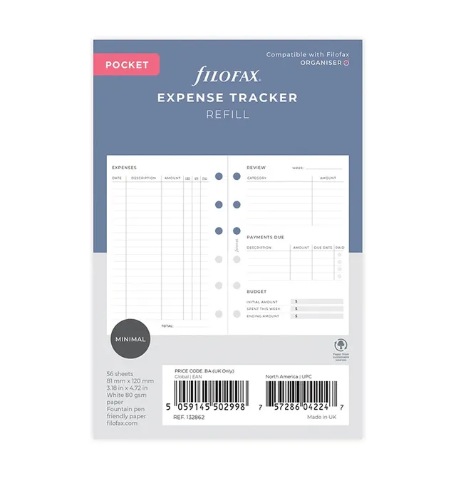 filofax-expense-tracker-pocket-einlage-ausgabenplaner-minimal-stil image 1