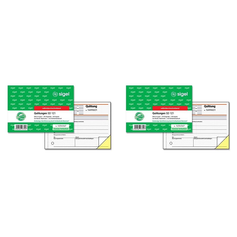 sigel-quittungsblock-a6-quer-nummeriert-2x50-blatt-selbstdurchschreibend image 7