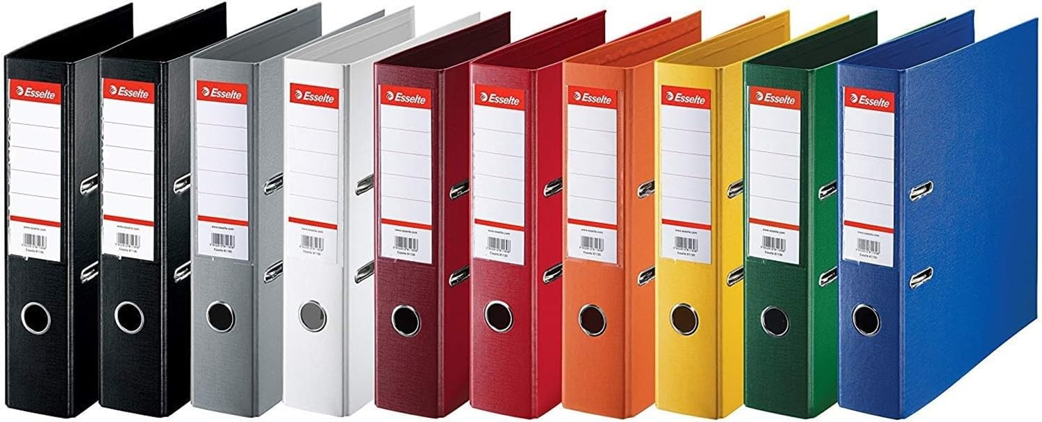 esselte-ordner-a4-10er-pack-farblich-sortiert-7-5-cm-r-cken-kunststoff-624177 image 1