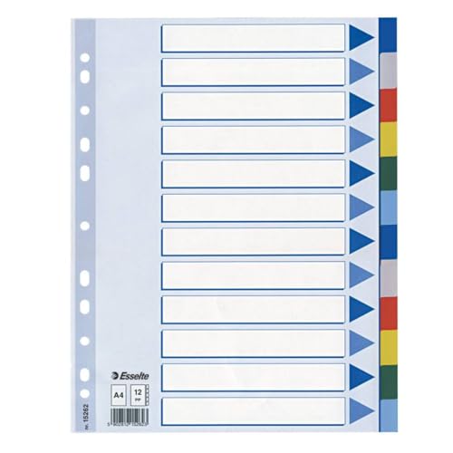 esselte-register-a4-12-teilig-mehrfarbig-kunststoff-mit-deckblatt image 4