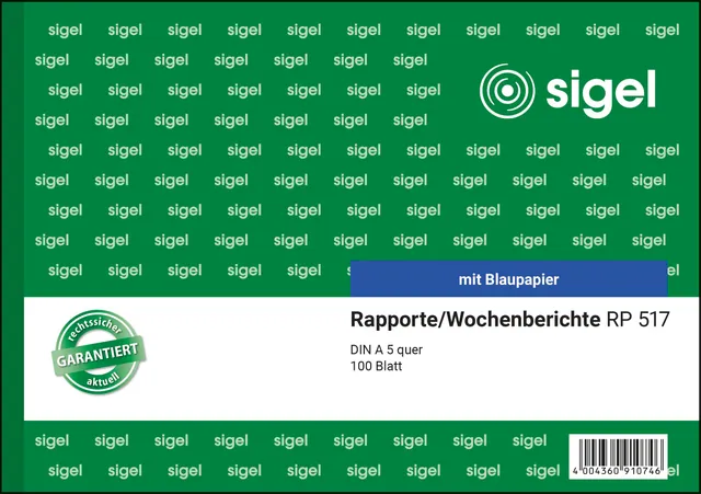 sigel-rp517-rapport-wochenbericht-a5-quer-100-blatt image 1