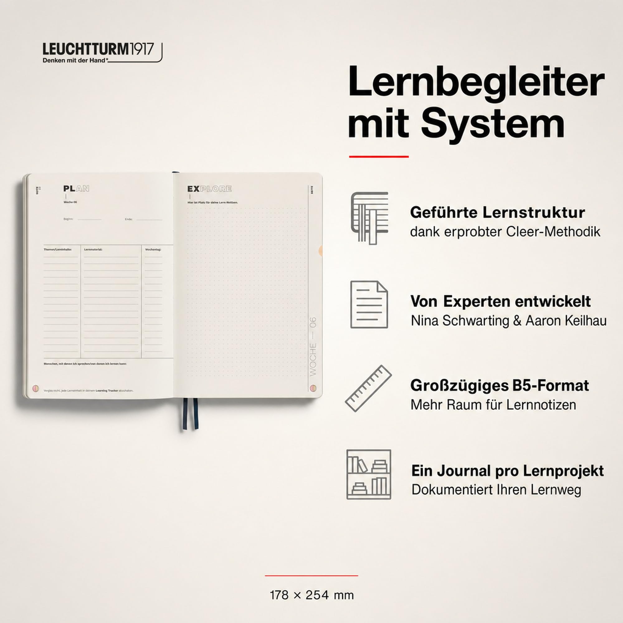 leuchtturm1917-learning-journal-composition-b5-flexcover-schwarz image 2