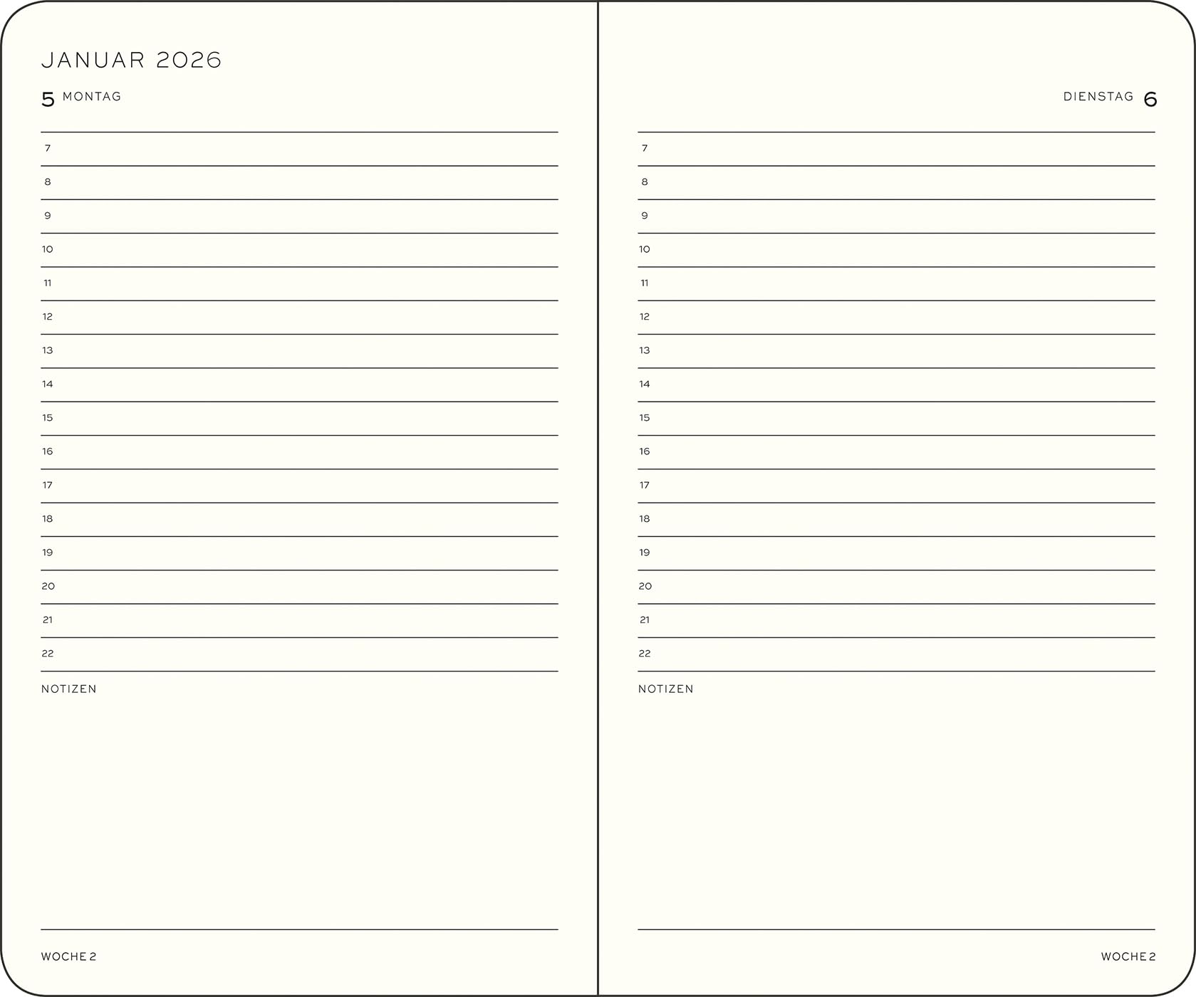 leuchtturm1917-tageskalender-pocket-a6-2026-port-red-deutsch image 2
