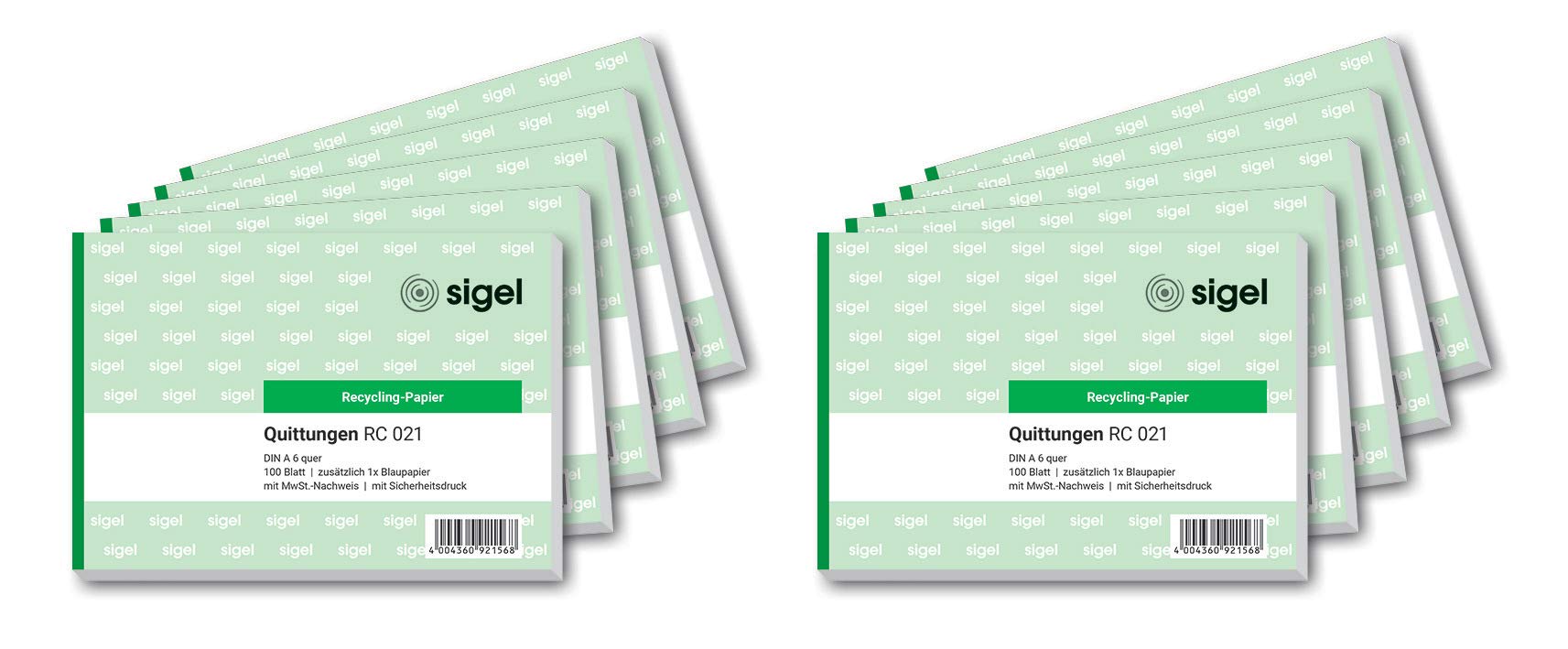 sigel-rc021-quittungsblock-a6-quer-recyclingpapier-100-blatt image 6