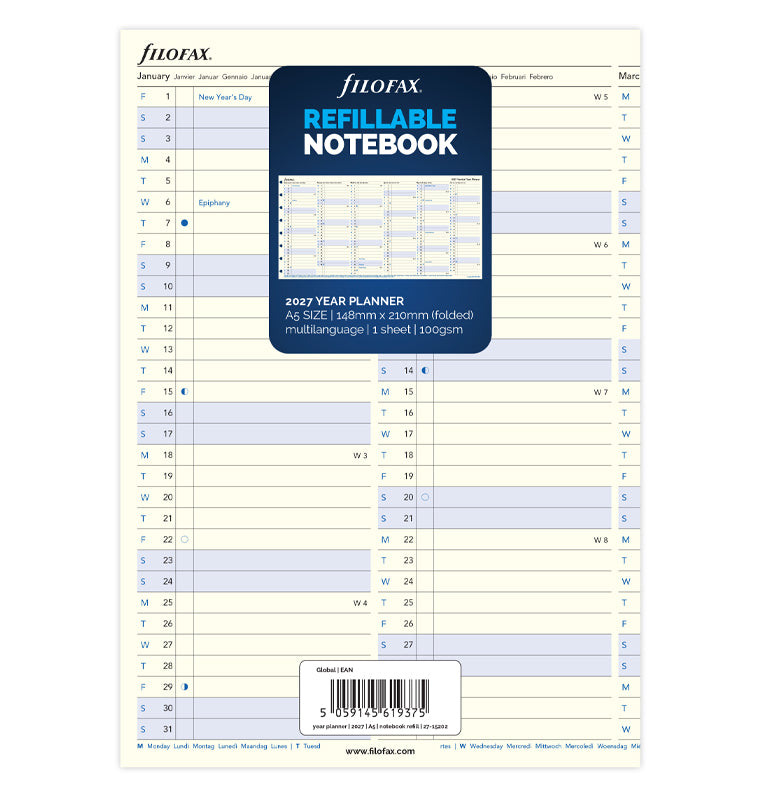 filofax-notebook-jahresplaner-a5-2027-leporello-einlage image 1